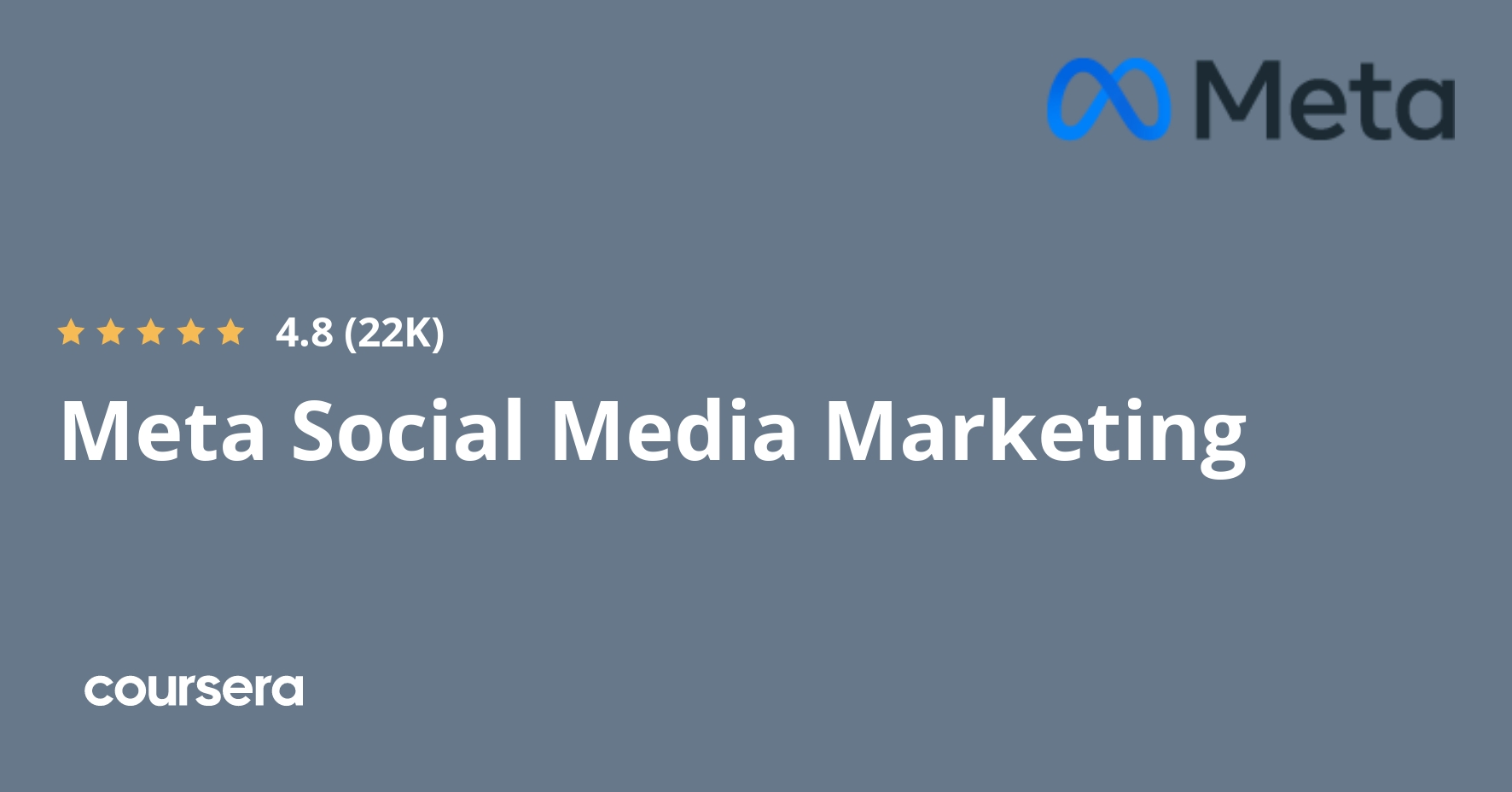 Meta Social Media Marketing Professional Certificate