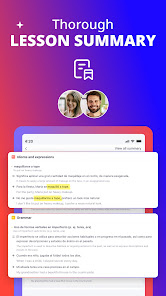 Italki app screenshot showing lesson summary and feedback notes