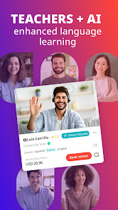 Italki tutor selection screenshot showing teacher profiles and lesson options