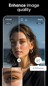Picsart AI Enhance screenshot for improving course images