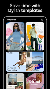 Picsart templates screenshot for course marketing and social assets