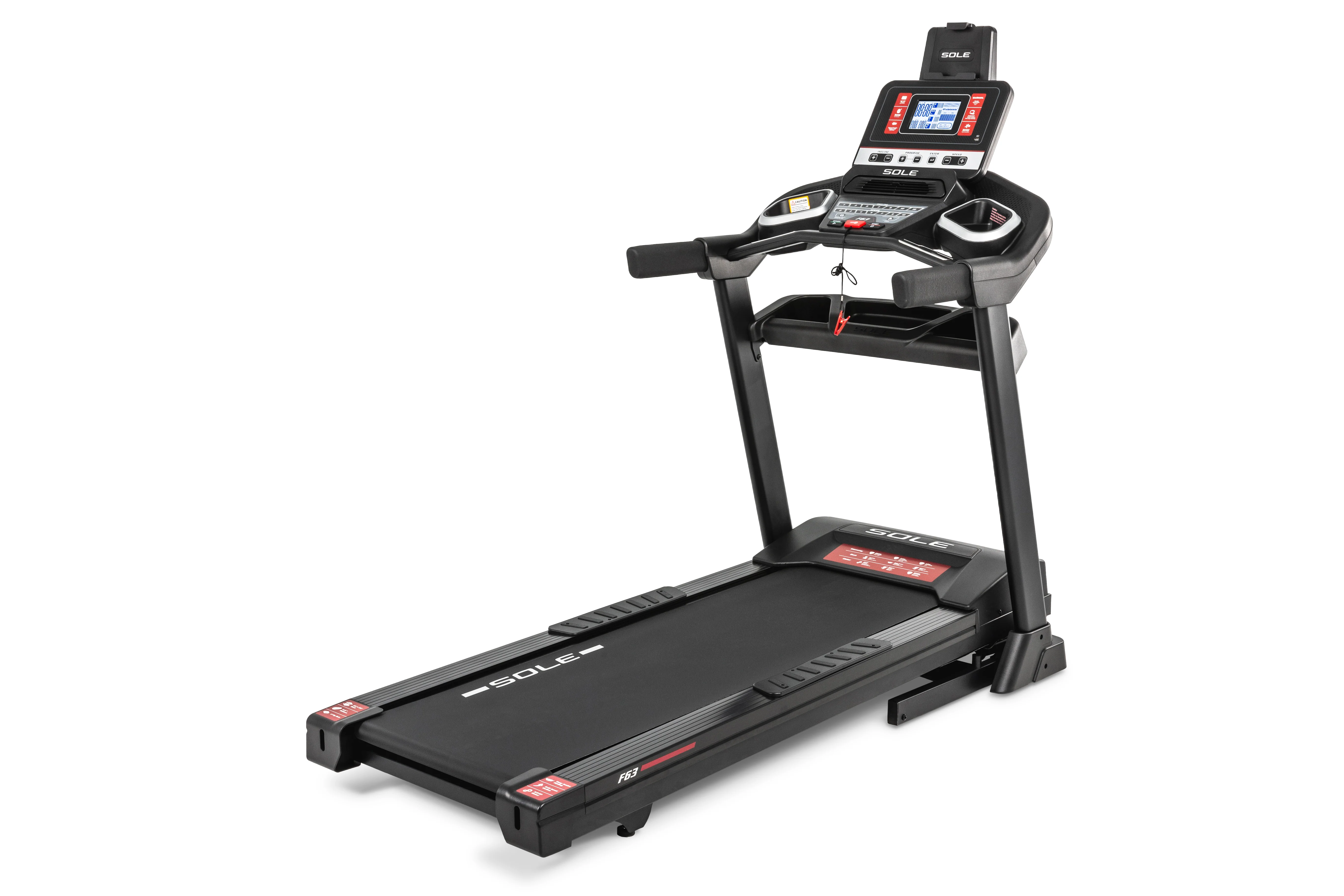 Sole F63 treadmill console and running deck product view